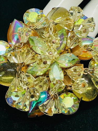 1960’s AB Rhinestone Round Brooch